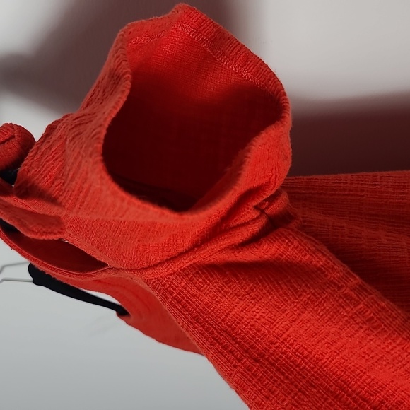 MADEWELL Cold Shoulder Skylark Cotton Blend Red Swing Top Size XS - Picture 13 of 13